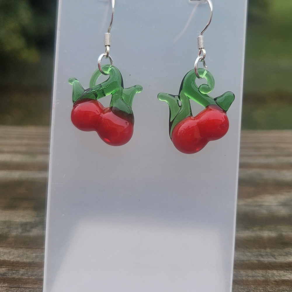 Vibrant Cherry Drop Earrings